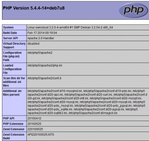 phpinfo