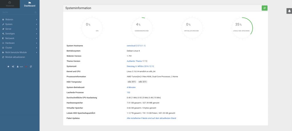 Dashboard seit 1.780